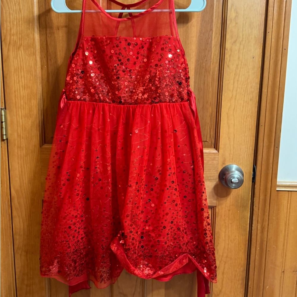Ruby Rox Vibrant Red Mesh Dress